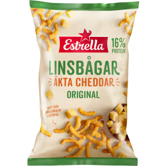 Estrella Cheesy Lentil Chips Original Cheddar 125g