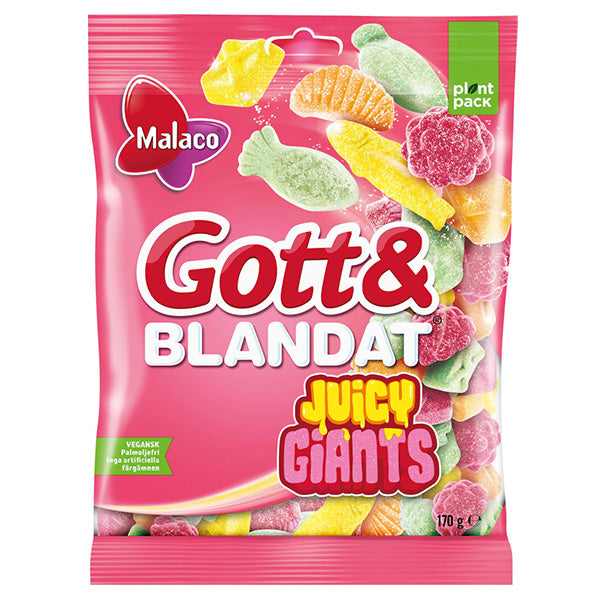 Malaco Gott & Blandat Juicy Giants 170g