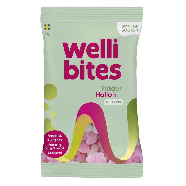 Wellibites Elderflower & Raspberry 70g